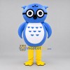 Custom Blue White and Yellow Owl Mascot Costume Adult Full Body Suit for School Events