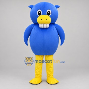 Custom Blue and Yellow Fantasy Creature Mascot Costume Adult Full Body Suit for Children's Events