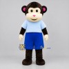 Custom Brown and Blue Monkey Mascot Costume Adult Full Body Suit for Children's Events