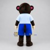Custom Brown and Blue Monkey Mascot Costume Adult Full Body Suit for Children's Events