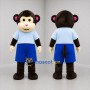 Custom Brown and Blue Monkey Mascot Costume Adult Full Body Suit for Children's Events