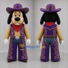Custom Purple and Gold Cowboy Dog Mascot Costume Adult Full Body Suit for Western Events
