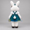 Custom White and Teal Rabbit Girl Mascot Costume Adult Full Body Suit for Easter Events