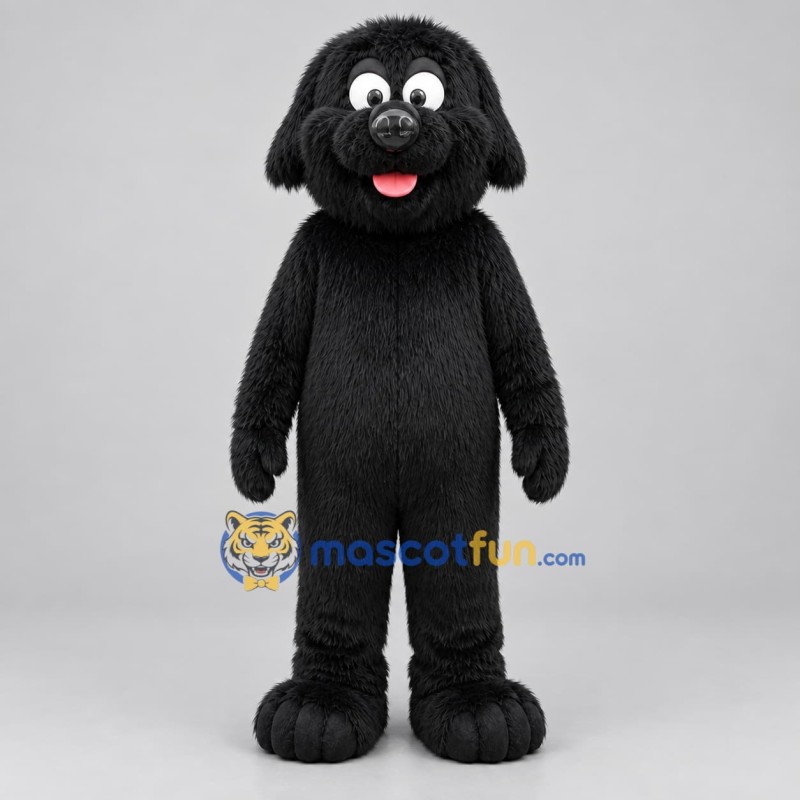 Custom Black Dog Mascot Costume Adult Full Body Suit for Pet Events