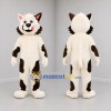 Custom White and Brown Cat Mascot Costume Adult Full Body Suit for Pet Events