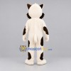 Custom White and Brown Cat Mascot Costume Adult Full Body Suit for Pet Events