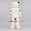 Custom White and Brown Bulldog Mascot Costume Adult Full Body Suit for Sports Events