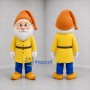 Custom Yellow and Orange Gnome Mascot Costume Adult Full Body Suit for Garden Events