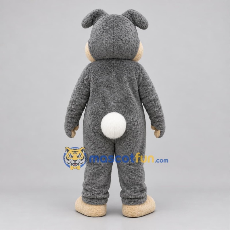 Custom Gray and Cream Rabbit Mascot Costume Adult Full Body Suit for Easter Events