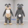 Custom Gray and Cream Rabbit Mascot Costume Adult Full Body Suit for Easter Events