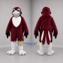 Custom Burgundy and White Eagle Mascot Costume Adult Full Body Suit for Sports Events