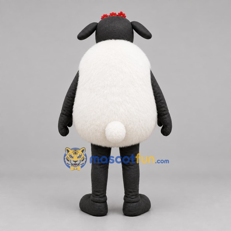 Custom Black and White Sheep Mascot Costume Adult Full Body Suit for Farm Events