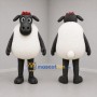 Custom Black and White Sheep Mascot Costume Adult Full Body Suit for Farm Events