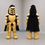Custom Gold and Black Armored Knight Mascot Costume Adult Full Body Suit for Medieval Festivals