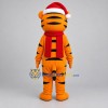Custom Orange and Red Christmas Tiger Mascot Costume Adult Full Body Suit for Christmas Events