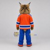 Custom Brown Orange and Blue Lynx Mascot Costume Adult Full Body Suit for Sports Events