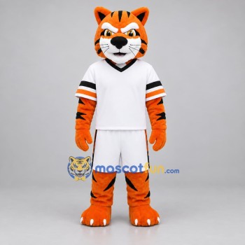 Custom Orange and White Tiger Mascot Costume Adult Full Body Suit for Sports Events