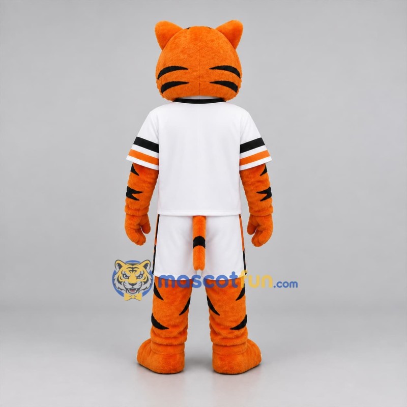 Custom Orange and White Tiger Mascot Costume Adult Full Body Suit for Sports Events