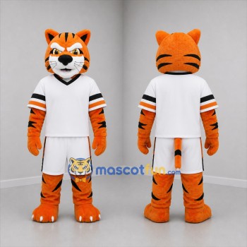 Custom Orange and White Tiger Mascot Costume Adult Full Body Suit for Sports Events