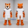 Custom Orange and White Tiger Mascot Costume Adult Full Body Suit for Sports Events