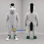 Custom Gray and Black Horse Mascot Costume Adult Full Body Suit for Sports Events