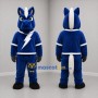 Custom Blue and White Horse Mascot Costume Adult Full Body Suit for Sports Events