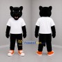 Custom Black and White Panther Mascot Costume Adult Full Body Suit for Sports Events