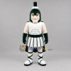Custom White and Green Ancient Warrior Mascot Costume Adult Full Body Suit for Historical Events