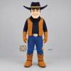 Custom Brown and Navy Blue Cowboy Mascot Costume Adult Full Body Suit for Western Events