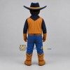 Custom Brown and Navy Blue Cowboy Mascot Costume Adult Full Body Suit for Western Events
