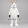 Custom White and Tan Goat Mascot Costume Adult Full Body Suit for Farm Events
