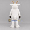 Custom White and Tan Goat Mascot Costume Adult Full Body Suit for Farm Events