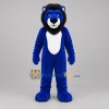 Custom Blue Black and White Lion Mascot Costume Adult Full Body Suit for Sports Events