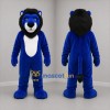 Custom Blue Black and White Lion Mascot Costume Adult Full Body Suit for Sports Events