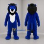 Custom Blue Black and White Lion Mascot Costume Adult Full Body Suit for Sports Events