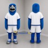 Custom Blue and White Eagle Mascot Costume Adult Full Body Suit for Sports Events