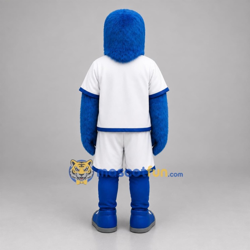 Custom Blue and White Eagle Mascot Costume Adult Full Body Suit for Sports Events