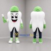 Custom White and Green Tooth Mascot Costume Adult Full Body Suit for Dental Events