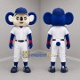Custom Blue and White Baseball Koala Mascot Costume Adult Full Body Suit for Baseball Games