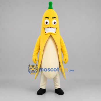 Custom Yellow and Cream Banana Mascot Costume Adult Full Body Suit for Food Promotions