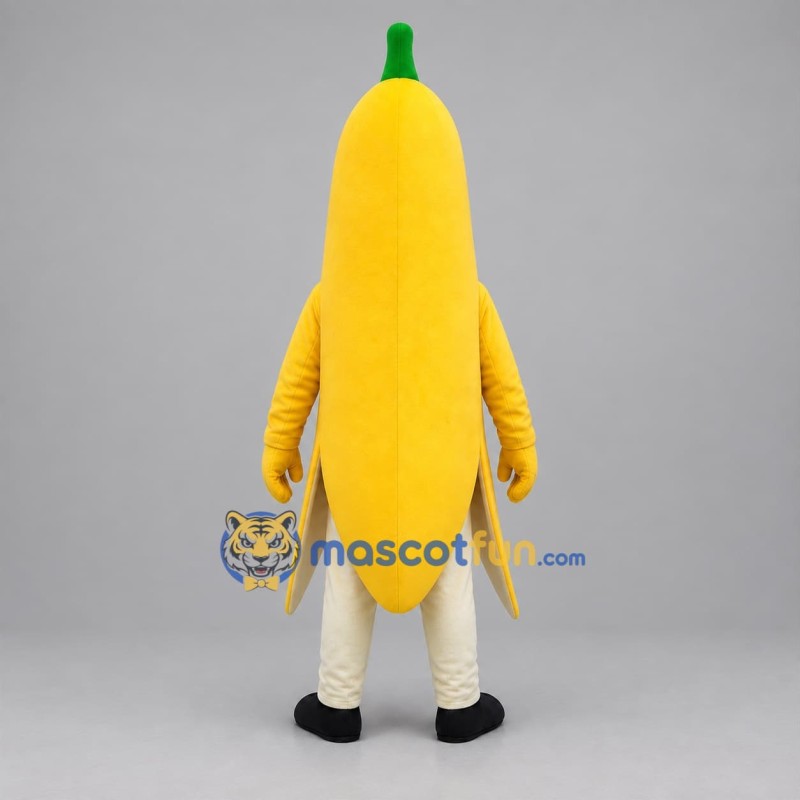 Custom Yellow and Cream Banana Mascot Costume Adult Full Body Suit for Food Promotions