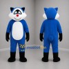 Custom Blue and White Raccoon Mascot Costume Adult Full Body Suit for Children's Events