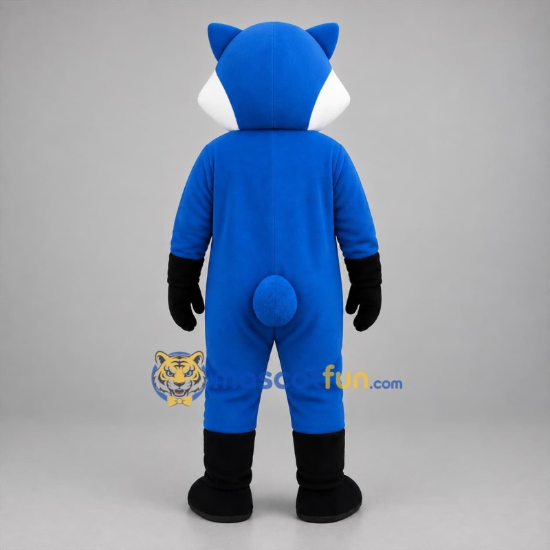 Custom Blue and White Raccoon Mascot Costume Adult Full Body Suit for Children's Events