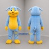 Custom Light Blue and Yellow Pig Mascot Costume Adult Full Body Suit for Children's Events