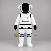 Custom White and Black Astronaut Mascot Costume Adult Full Body Suit for Space Events
