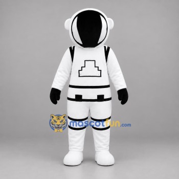 Custom White and Black Astronaut Mascot Costume Adult Full Body Suit for Space Events