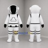 Custom White and Black Astronaut Mascot Costume Adult Full Body Suit for Space Events