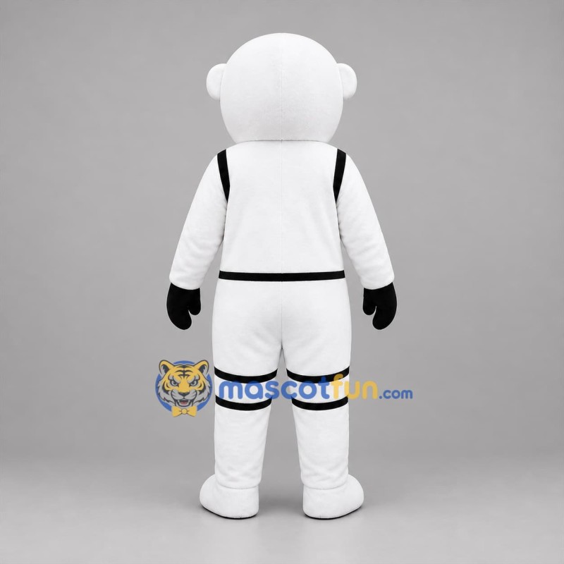 Custom White and Black Astronaut Mascot Costume Adult Full Body Suit for Space Events