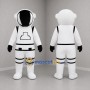 Custom White and Black Astronaut Mascot Costume Adult Full Body Suit for Space Events