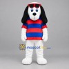 Custom White Red and Blue Dog Mascot Costume Adult Full Body Suit for Summer Events